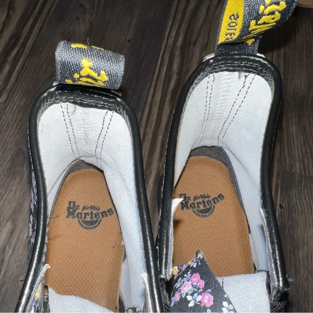 Dr. Martens Black Floral Air Wair Boots - Picture 12 of 15